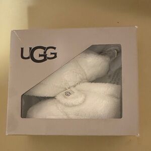 UGG Fluffy White Kids Slippers